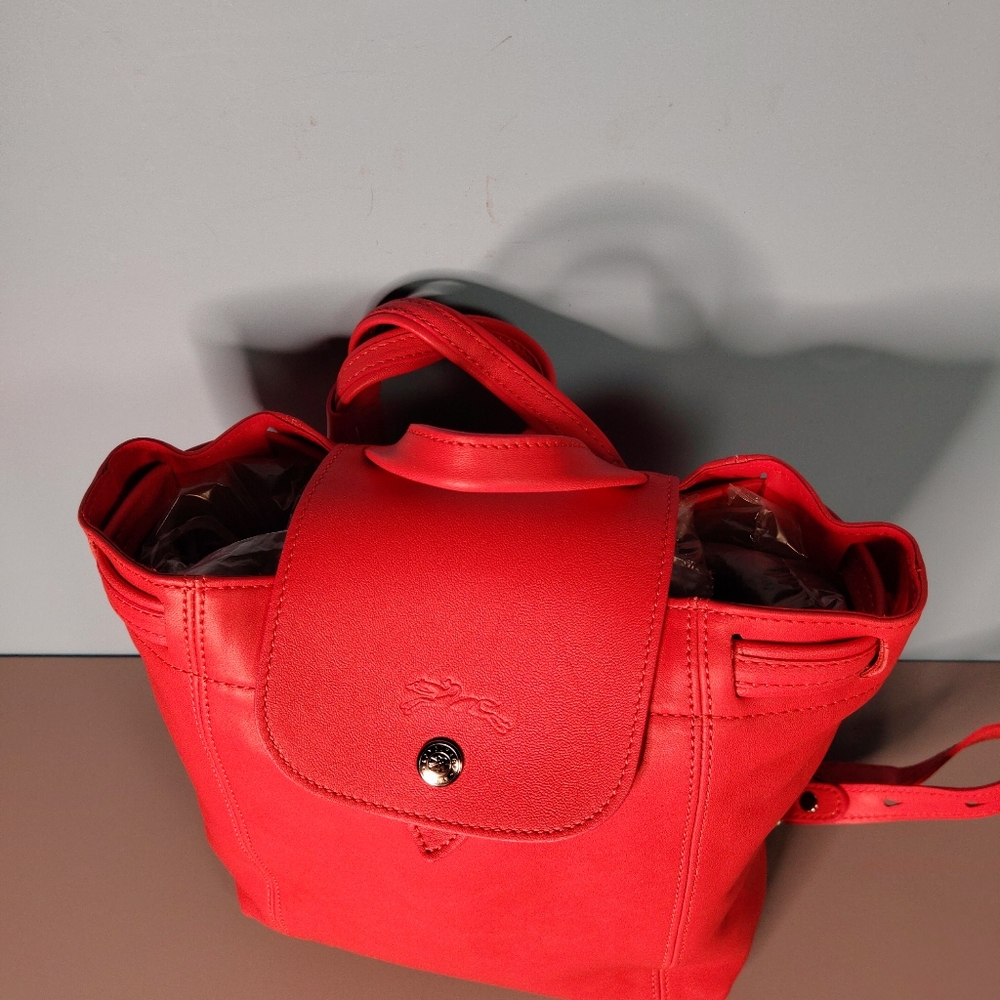 Longchamp Pink Leather Backpack - Picture 5 of 16